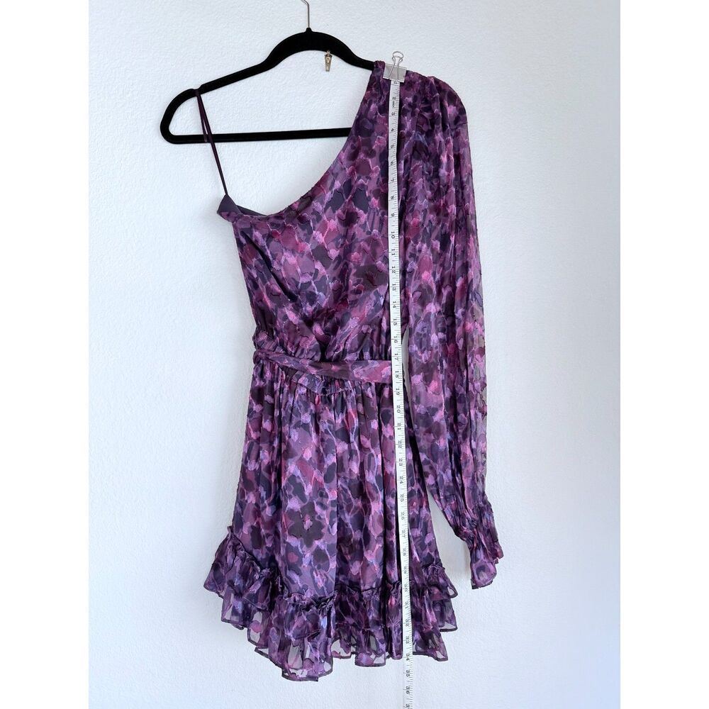 NWT Ramy Brook Michelle Silk Blend One Shoulder Dress in Vibrant Purple Size 0 - Picture 10 of 14